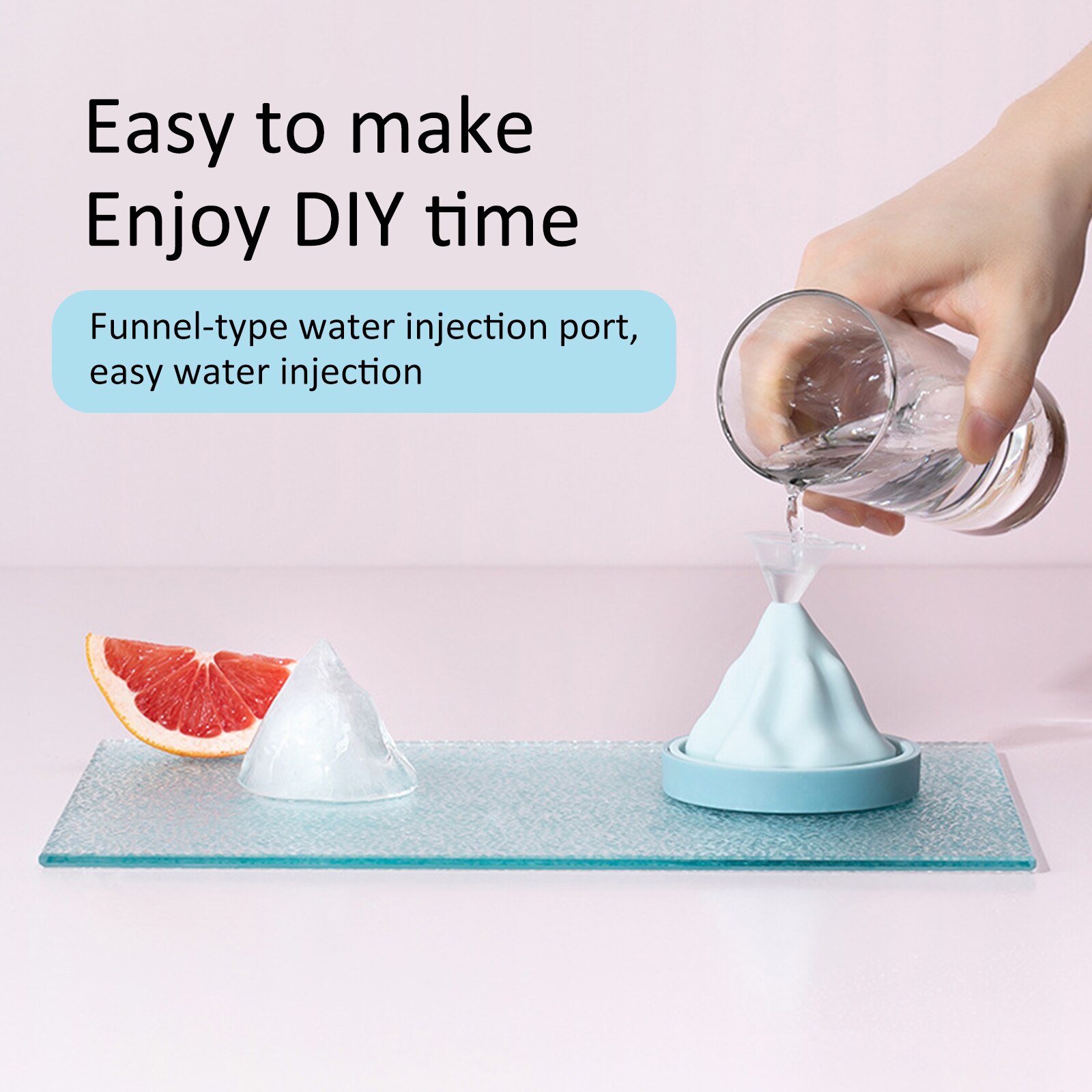 Moule à glaçons en Silicone en forme de montagne, en forme de neige, pour chocolat, glace, cuisson 3D, outil de cuisine pour Cocktail, Pudding, bonbons
