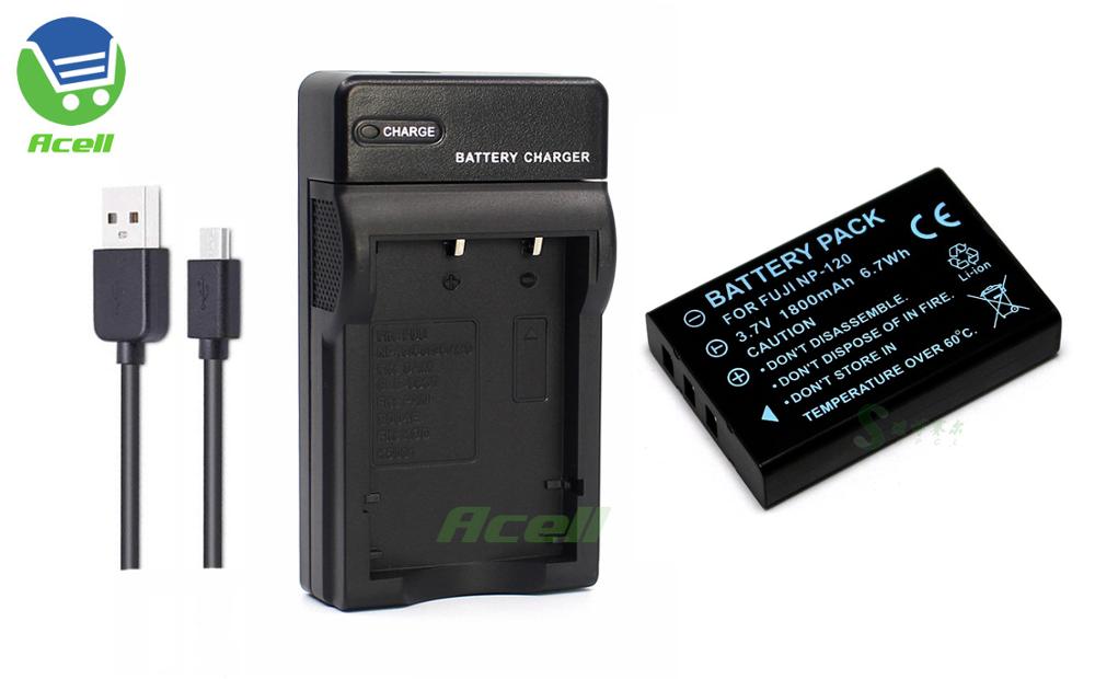 NP-120 Batterij Voor Ordro HDR-AC1 HDR-AC3 HDR-AC5 HDR-AZ50 HDV-D395 D325 D320 D300 D200 D80S V12 V88 V7 Plus Camcorder: 1Battery 1Charger