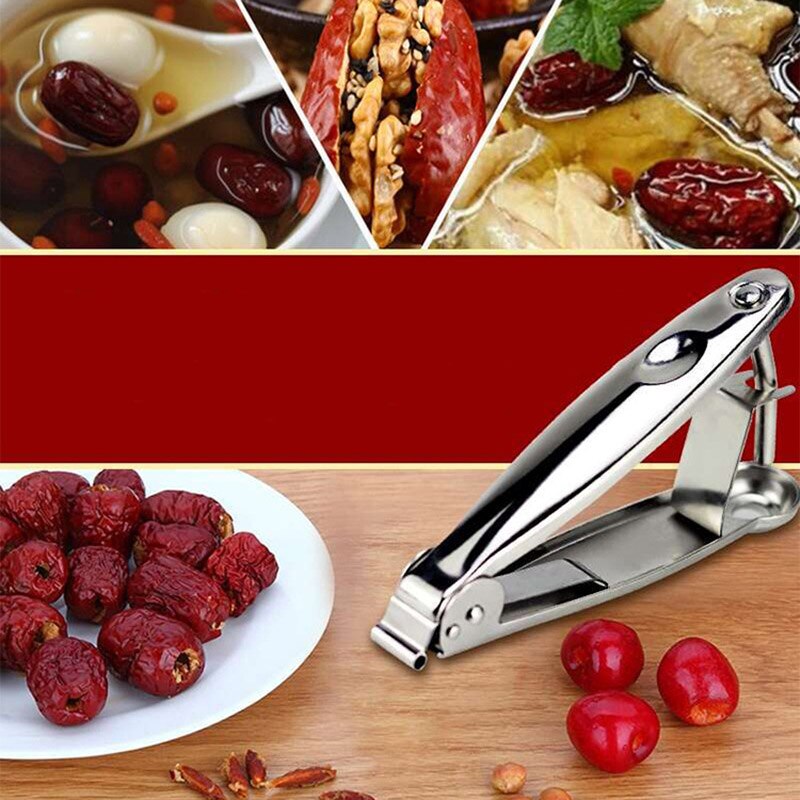 Stainless Steel Innovative Date Stone Remover Cherry Clip Date Stone Remover Fruit Stone Remover Kitchen Gadget