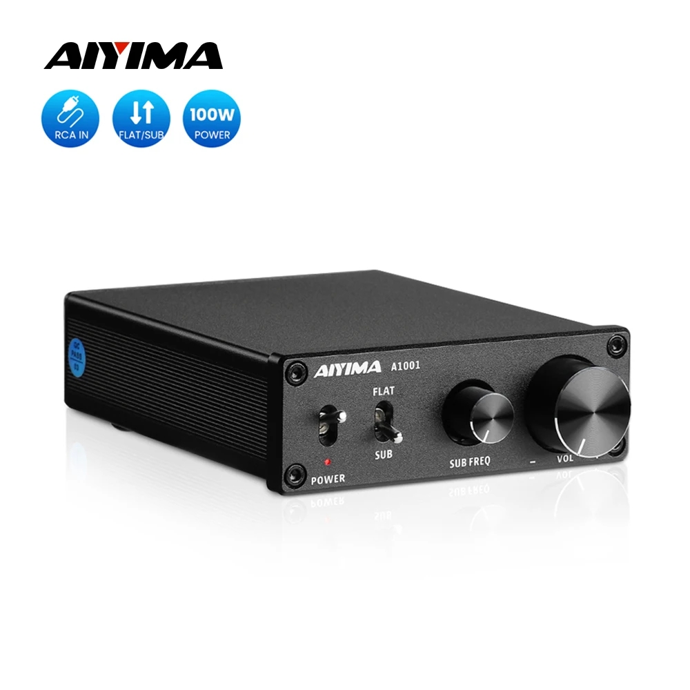 AIYIMA A1001 100W Wzmacniacz subwoofera TPA3116 Wzmacniacz mocy Głośnik Wzmacniacz dźwięku Cyfrowy wzmacniacz audio klasy D Mono Home Audio AMP