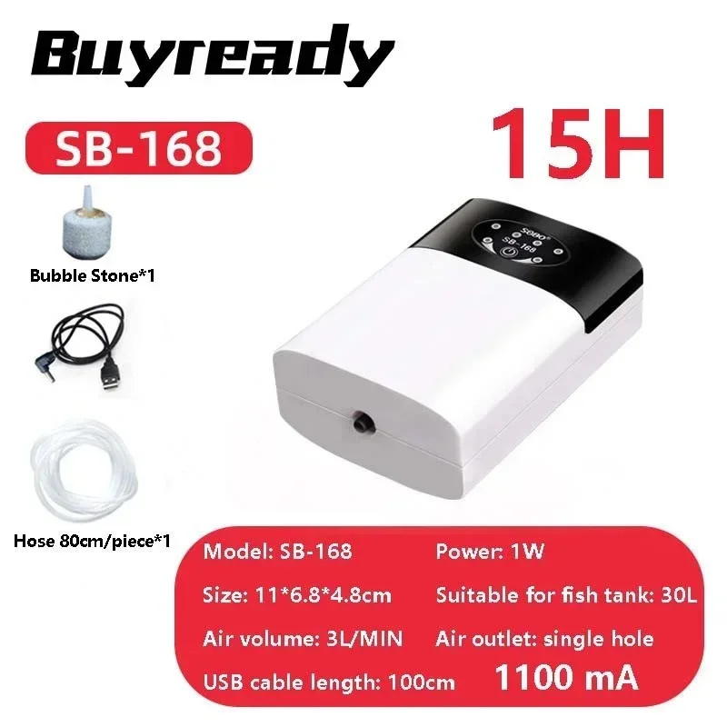 Dual-Purpose Aquarium Zuurstofpomp Praktische Uitlaat USB Opladen Draagbare Ultra Stille Luchtcompressor Voor Aquarium Luchtpomp: 6V