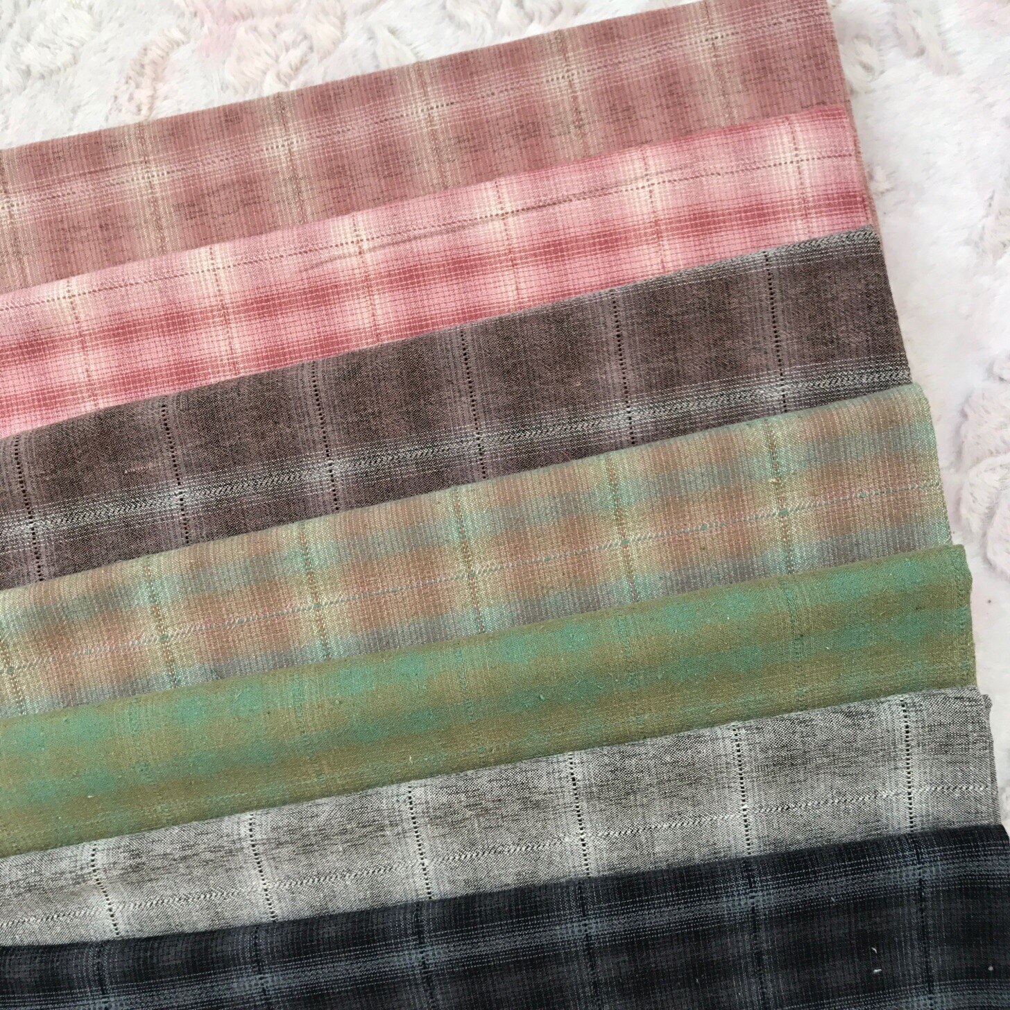 Tela teñida de hilo japonés hecha a mano, 100% algodón, para coser ropa de muñeca, edredón, paquete de 50x70cm