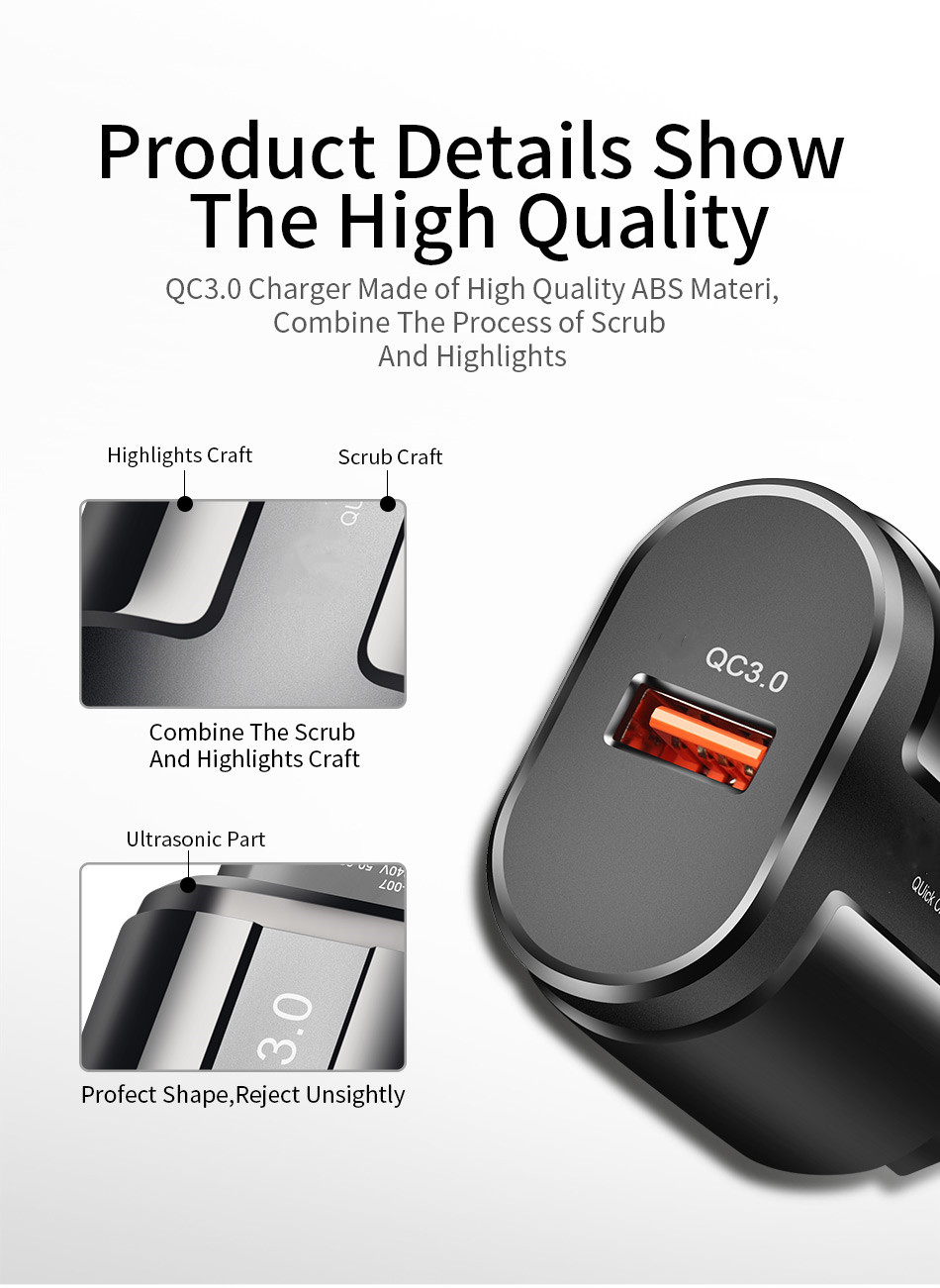 Quick Charge 3.0 4.0 5V 3A Usb Charger For Xiaomi Redmi Note 4X qc3.0 Fast Charging Zinc Micro USB Cable Moblie Phone Chargers