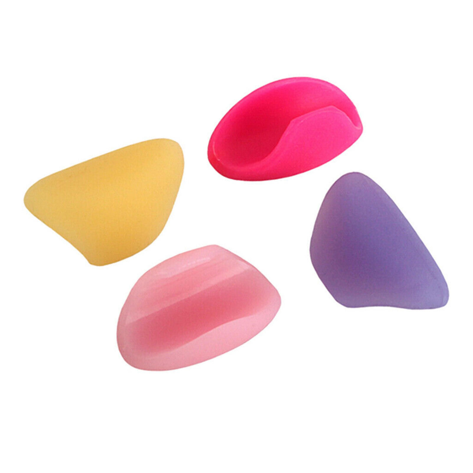 4pcs Flute Thumb Rest Cushion Silicone Finger Cover Flute Wind Instrument Accessories(Random Color )