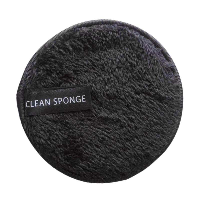 3 Colors Round Shape Sponge Cosmetic Puff Makeup Puff Cleansing Powder Puff Face Cleaning Makeup Remove Puff Cotton Cosmetic: black