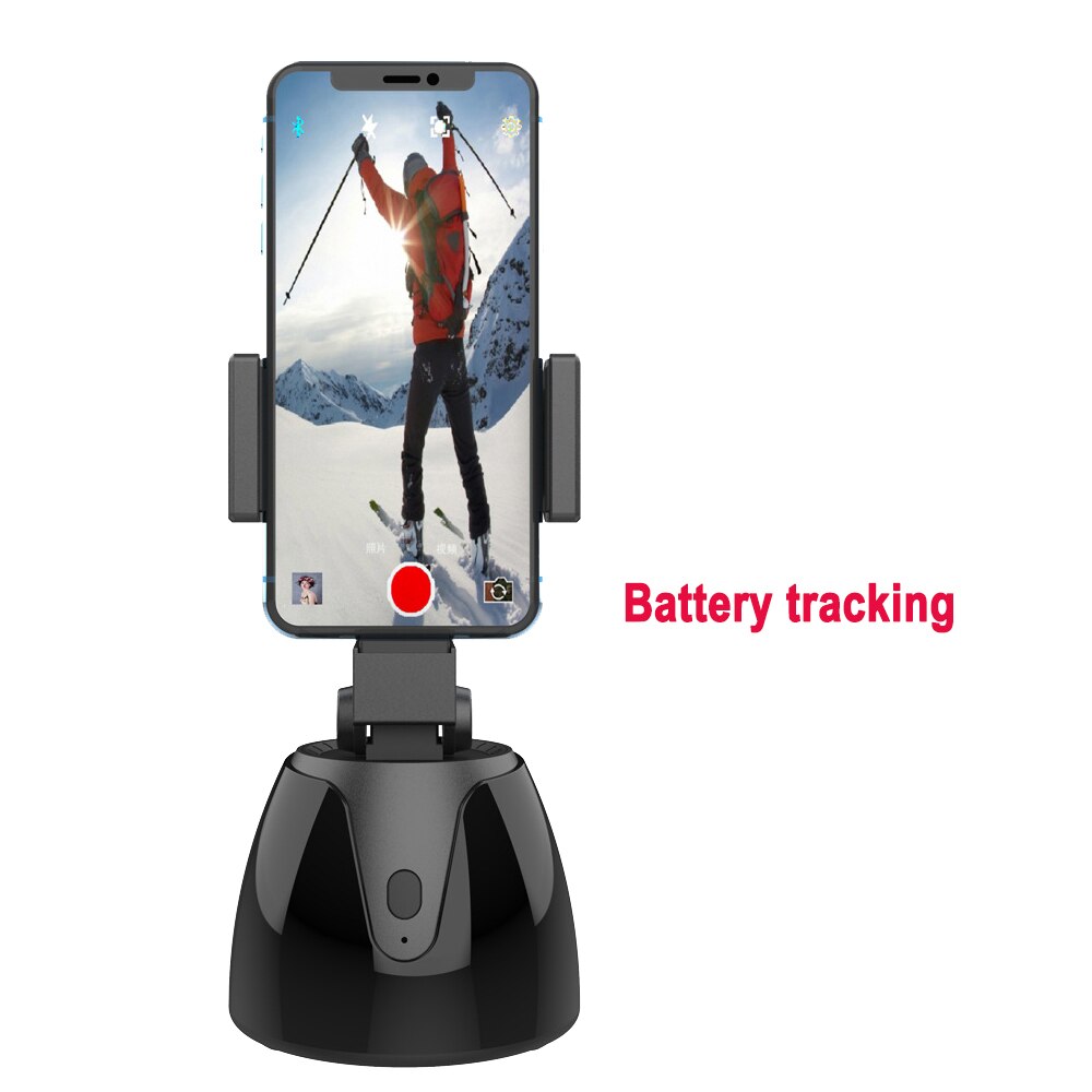 Auto Face Tracking Camera Gimbal Stabilizer Smart Shooting Holder 360 Rotation Selfie Stick Tripod for Live Vlog Video Recording: Battery tracking