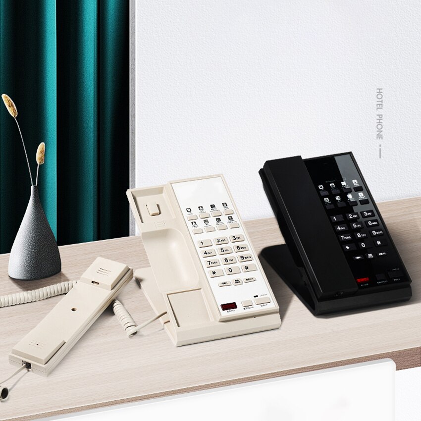 Desktop Snoer Vaste Telefoon Vaste Telefoon Met Rechte Headset, Bericht Opslag, Handsfree Volume Aanpassing Voor Hotels
