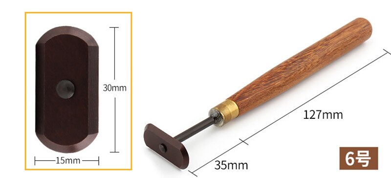 1Stck Praktische Wolfram Stahl Tonne Skulptur Keramik Fettling Messer Werkzeug mit Polymer Ton Holz Griff Werkzeug: 6