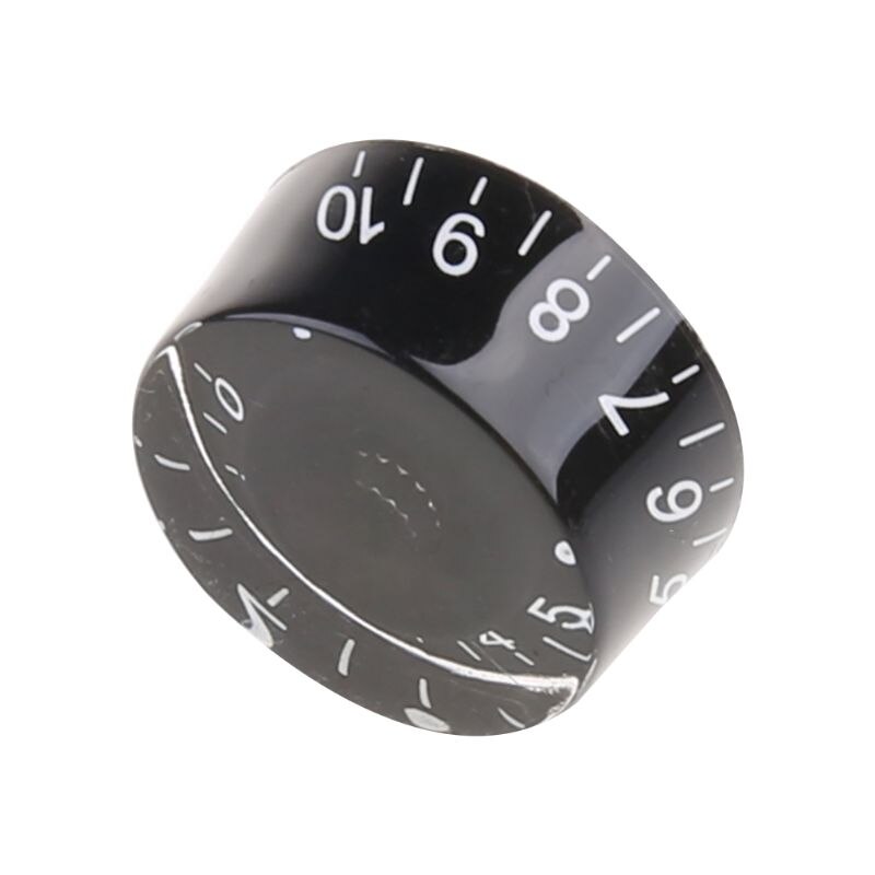 1pc Knob Button Volume Tone Control For LP Electric Guitar Bass Parts Black White Numerals Adjustable