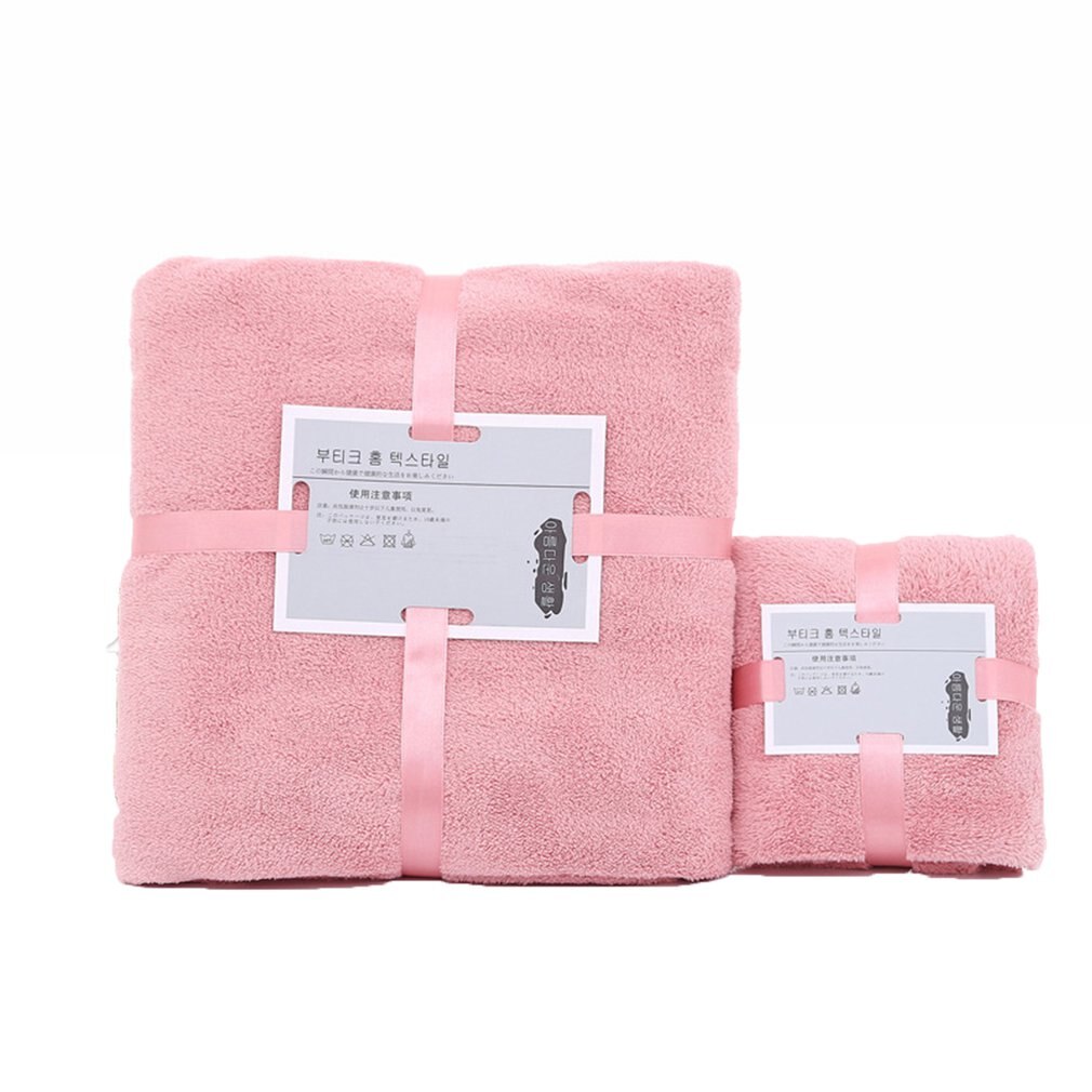 6 Kleuren Coral Fleece Absorberende Haar Zwemmen Gezicht Hand Badhanddoek Sets Microvezel Handdoeken Badkamer Handdoeken Microfiber Handdoek Set: Bean Paste Red