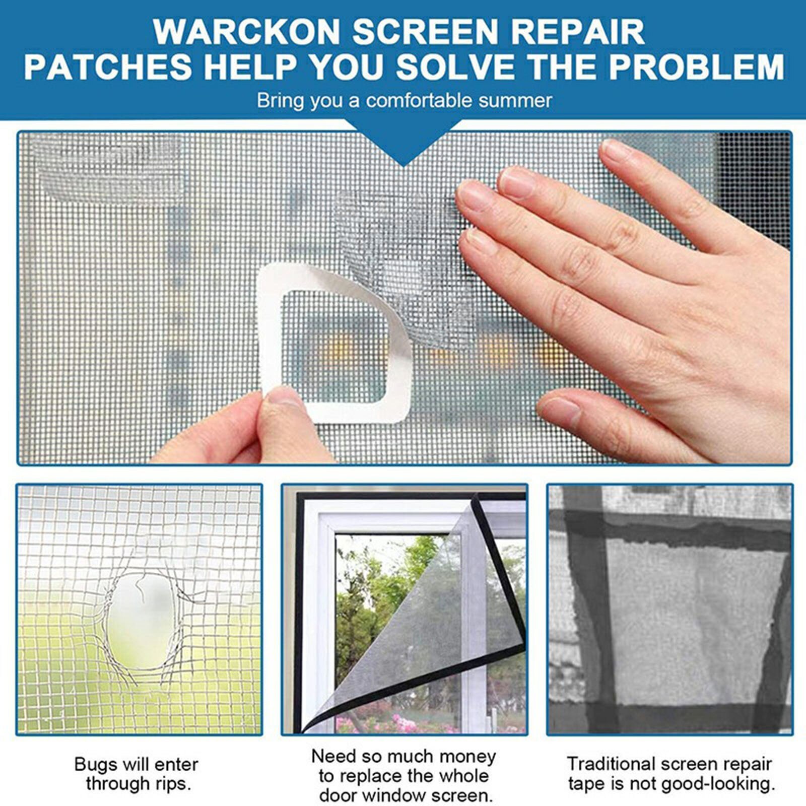 Fix Net Window Home Adhesive Antimosquito Fly Bug Insect Repair Screen Wall Patch Stickers Mesh Window Screen Window Net Mesh