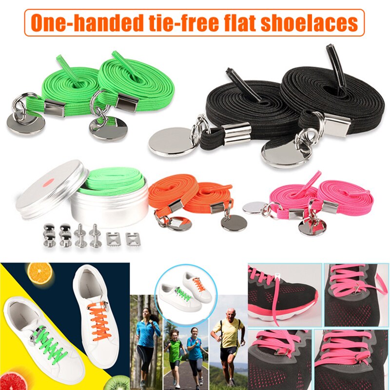 Elastic One Hand No-tie Shoe Laces Shoe Laces for Adults and Kids Many Colors TC21