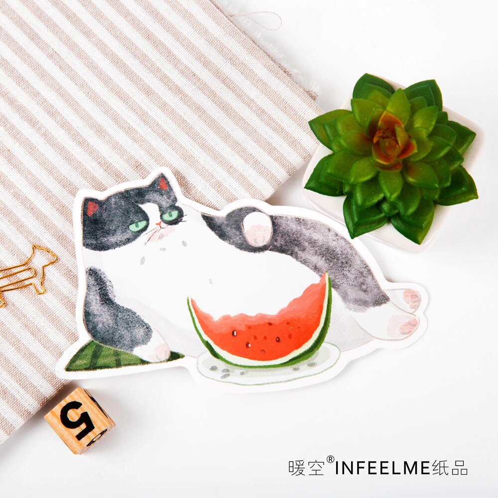 30 arkuszy 「 kocie podwórko 」 seria prezent wiadomość kartka z życzeniami nowy rok karty kot kształt pocztówka zakładki estetyka papiernicze