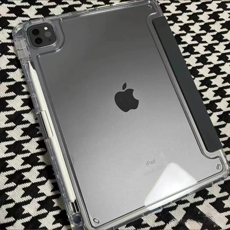 With Pencil Holder Case For IPad Pro 11 IPad 10th Generation IPad 10.2 8th 9th A16 Cover Air6 5 4 10.9 Pro 12.9 13 M3 M2
