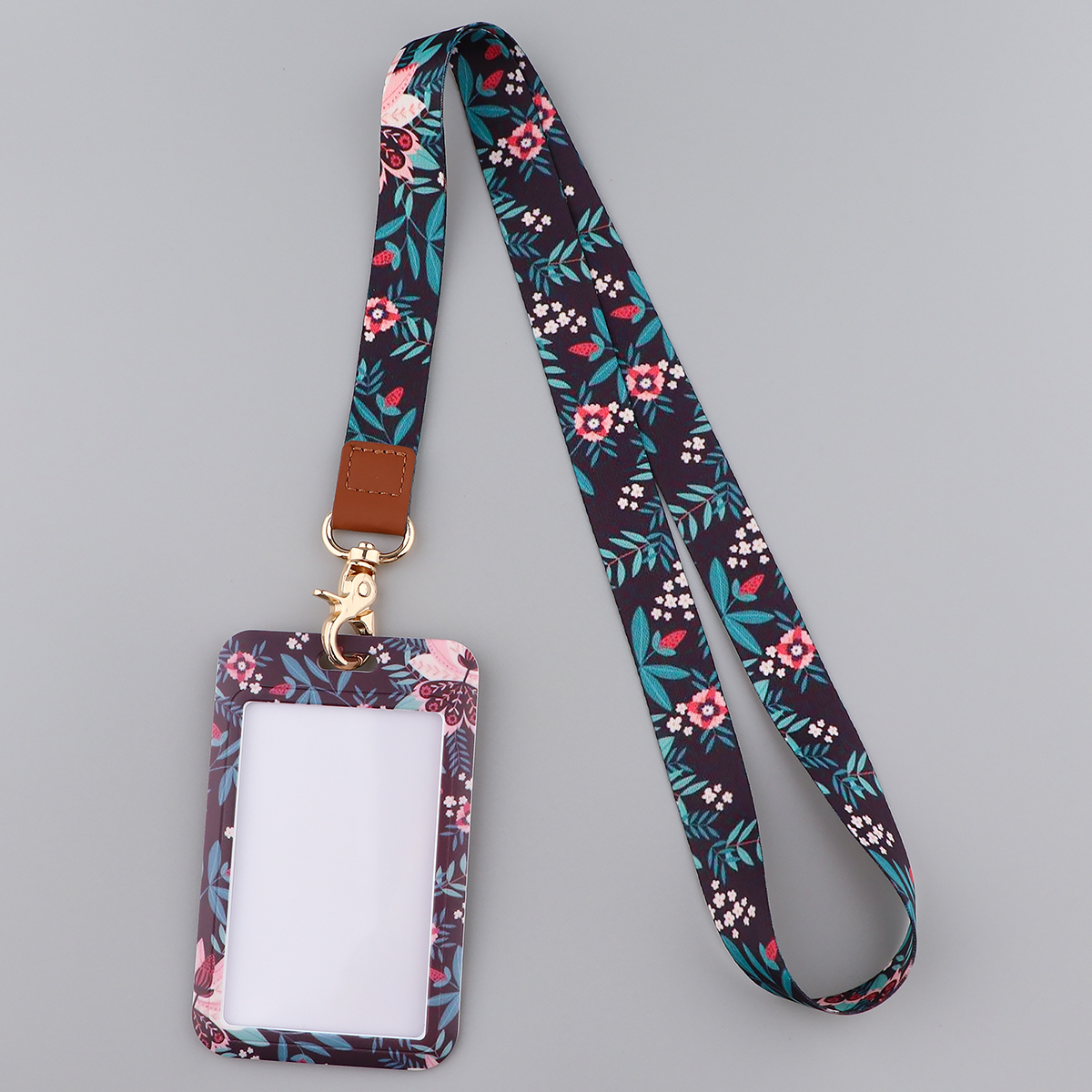 Lanières de cou à petites feuilles pour clés, carte d'identité, sangles de téléphone portable, porte-badge USB, corde suspendue pour téléphone à faire soi-même, lanière à fleurs