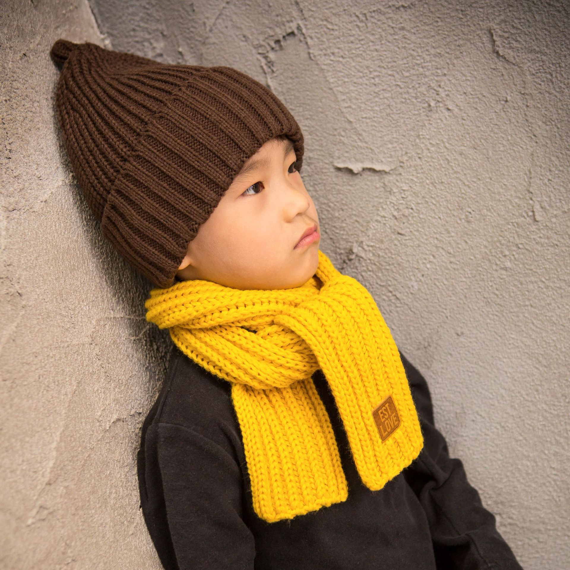 freundlicher Winter gestrickte schals jungen mädchen freundlicher dicke warme schal langen schal Nachahmung wolle halstuch