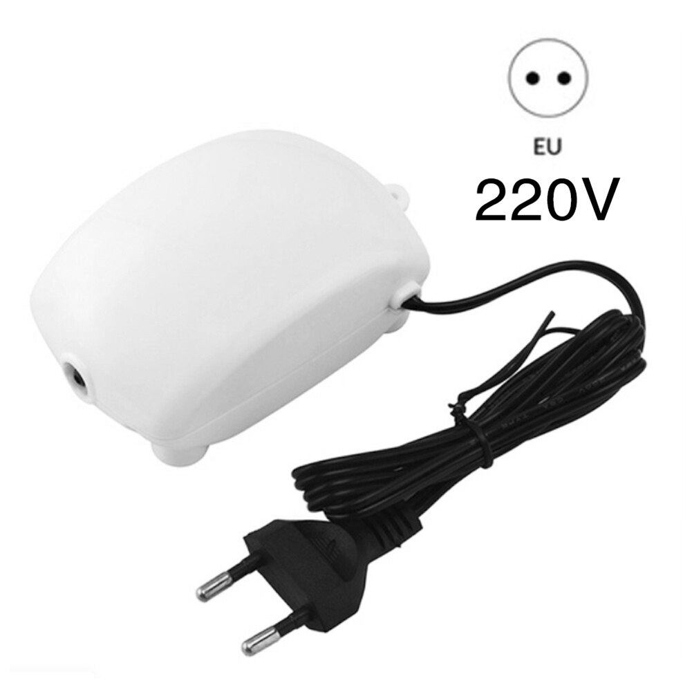 Portable Fish Tank Increasing Oxygen Pump Air Flow Maker Machine Ultra Low Noise Aquarium Air Compressor Aerator Pump Equipment: EU Plug