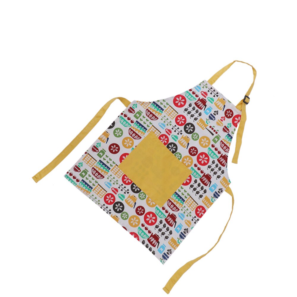 Children Cotton Aprons Cartoon Kitchenware Pattern Painting Kids Aprons for Children Cooking Baking Kitchen (Small Size, Kitchen