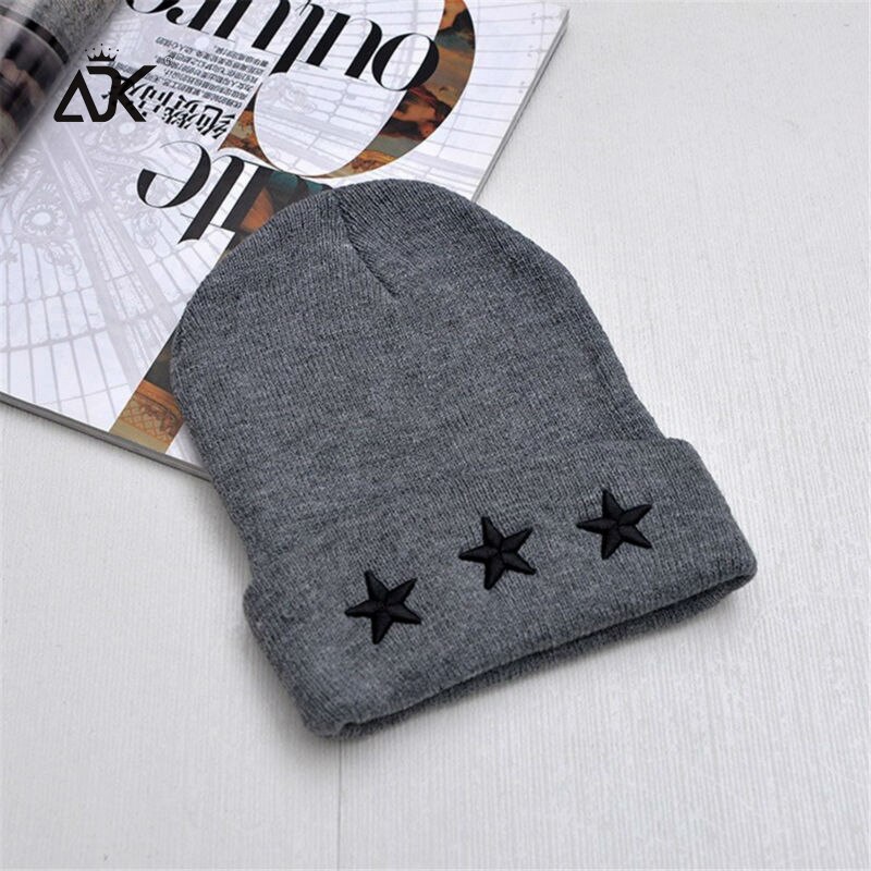 Chapeau tricoté Hip Hop brodé | Casquette d'hiver pour femmes, Bonnet étoiles extérieur, Bonnet de Ski couleur unie, Bonnet de Ski femme, automne et printemps