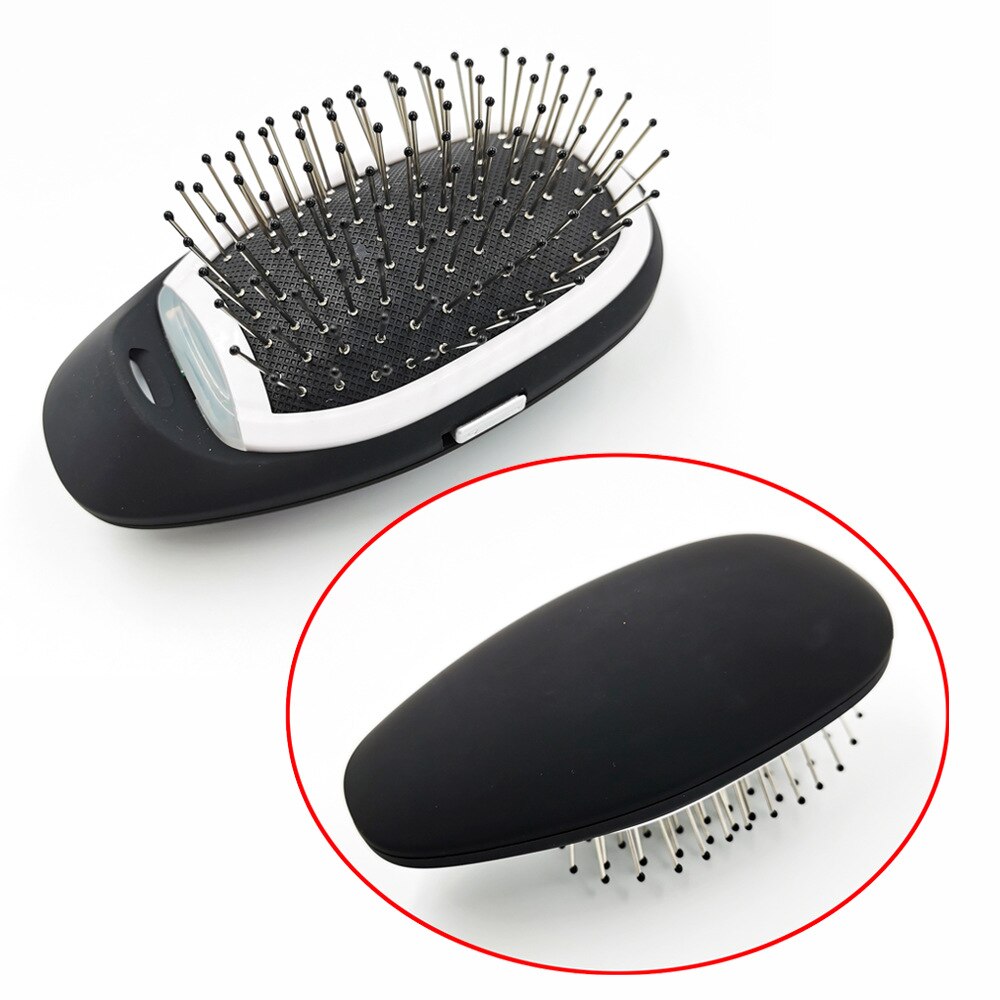 Brosse magique ionique électrique pour Massage du cuir chevelu, peigne antistatique, lisse, Portable, Ion négatif, pour coiffer les cheveux: Black