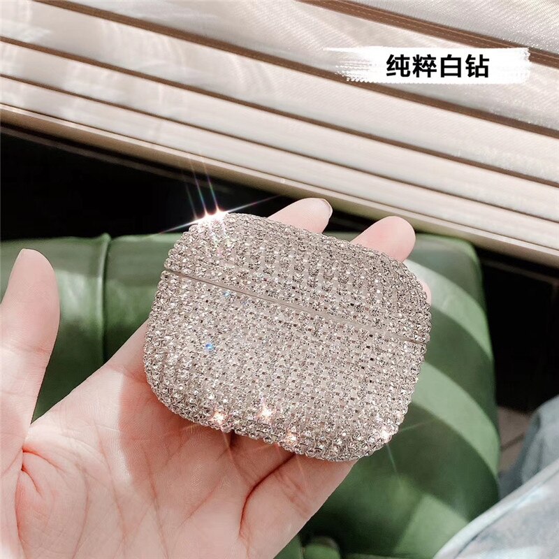 Di Lusso 3D Cristallo Del Diamante di Scintillio Del Trasduttore Auricolare Bluetooth Caso Dura di Caso per Airpods Pro 3 Aria Baccelli Pro La Copertura Wireless di Ricarica box
