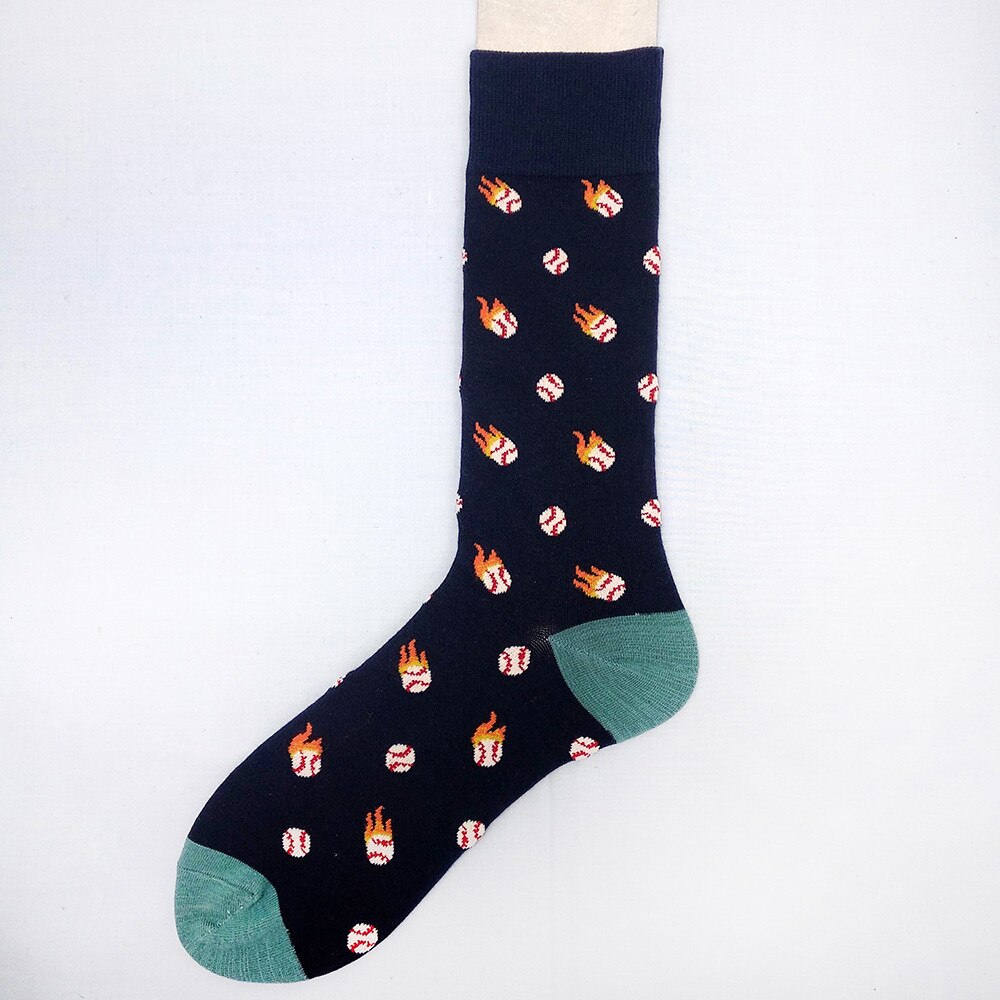 Ananas Burger Bier Mode Trend Element Mannen Kousen Skateboard Sokken: Bruin
