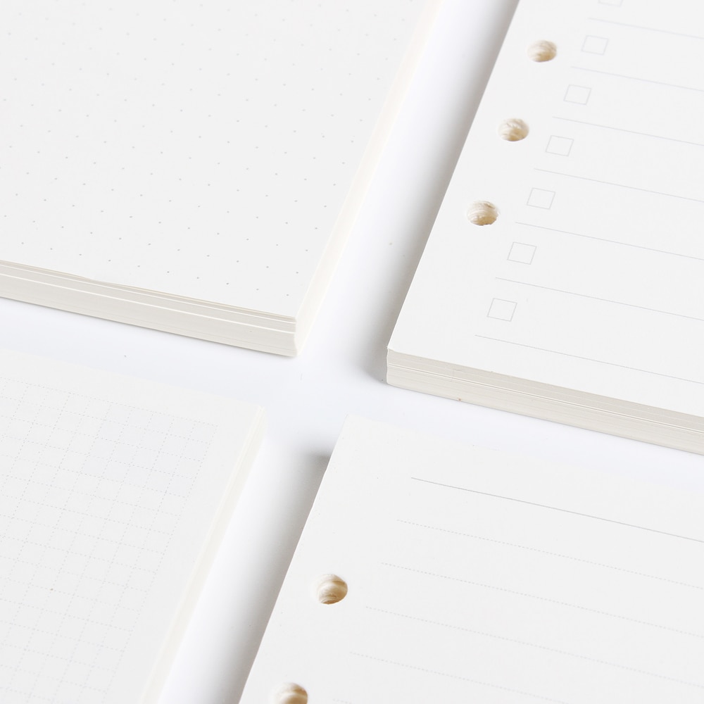 A5 Binder Notebook Refill 6 Hole Loose Leaf Spiral Notebooks Paper Core Weekly Planner Office Agenda Book Blank Inner