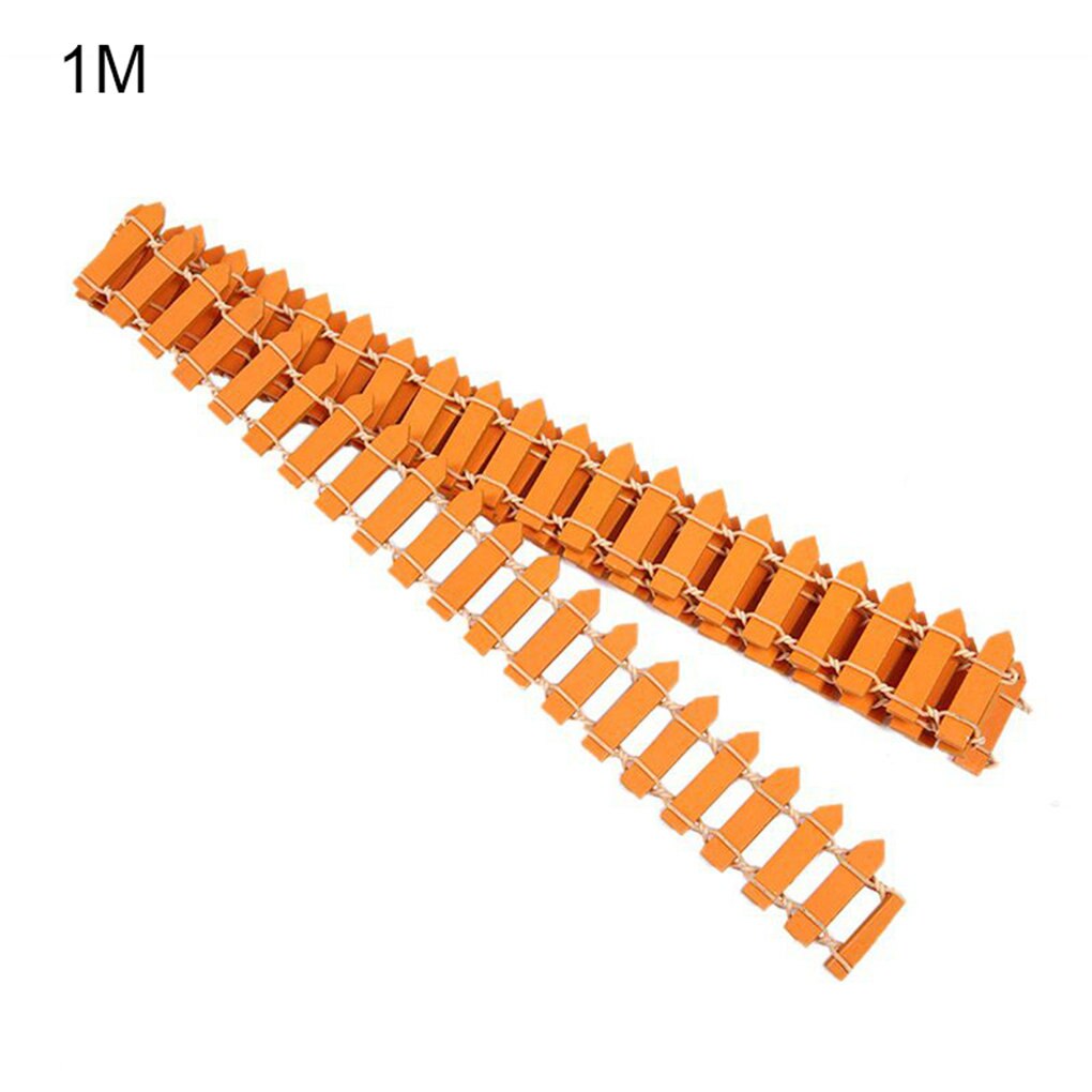 Mini petite barrière barrière en bois artisanat clôture fleur plante en pot paysage décor accessoires Miniature Terrarium bricolage Kit de jardin: 07 1mx5cm