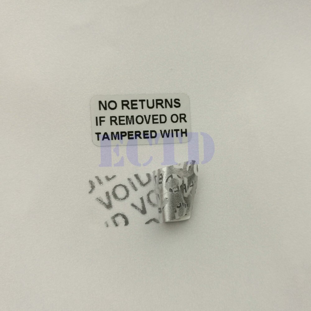 1200PCS Warranty Sticker No Return If Removed Or Tempered With Security Seal Tamper Proof Sticker 0.78x0.39" 20mmx10mm