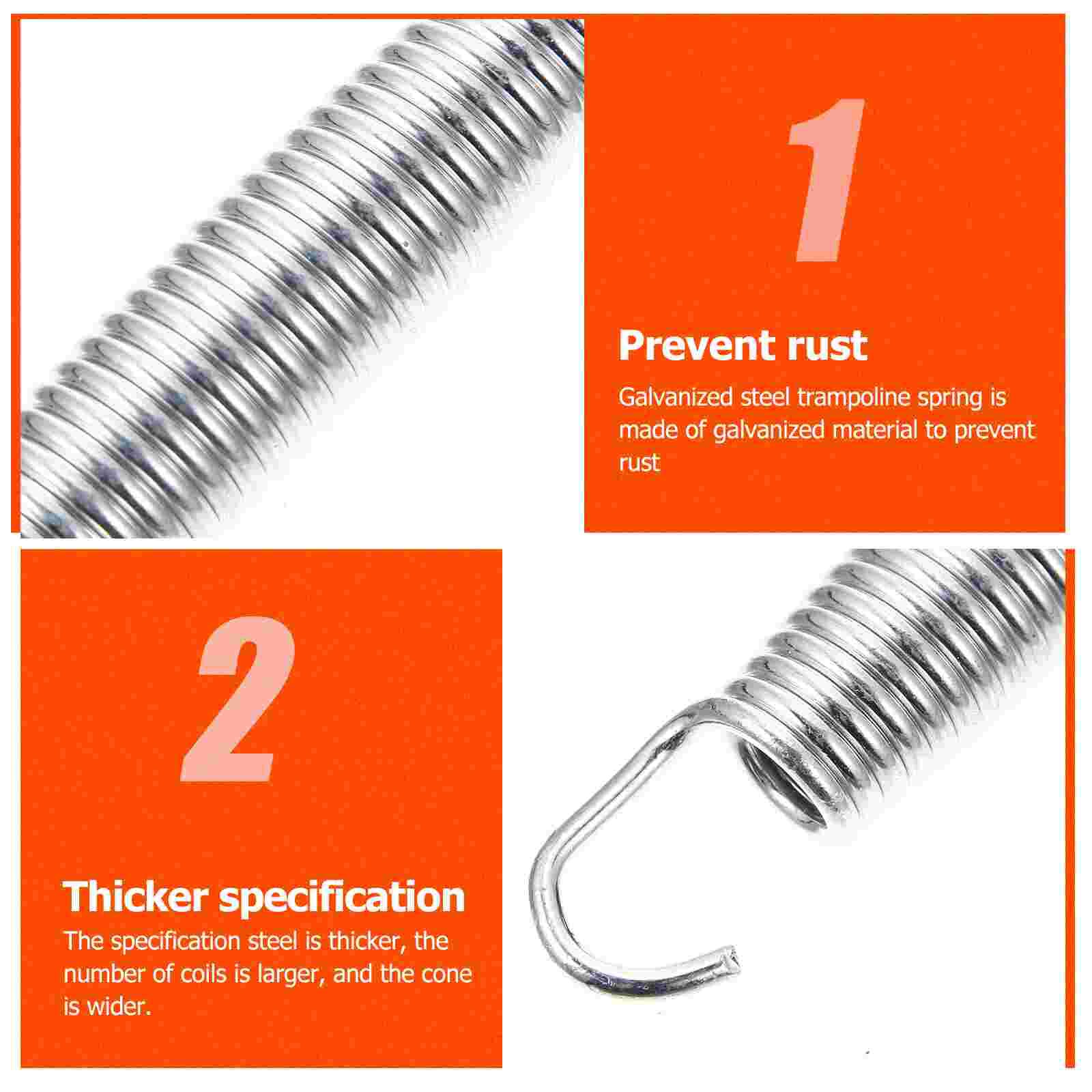 1 Set of Versatile Trampoline Springs Sturdy Extension Springs with Hook for Home