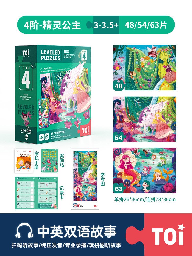 Toi Avanzata Puzzle Di Puzzle Per Bambini Educativi di Pezzi di Grandi Dimensioni Puzzle Di Puzzle Del Bambino Avanzata Istruzione Jigsaw Puzzle Educational T: New Style Advanced Jigsaw Puzzle 4 Order Elf Princess TPJJ363