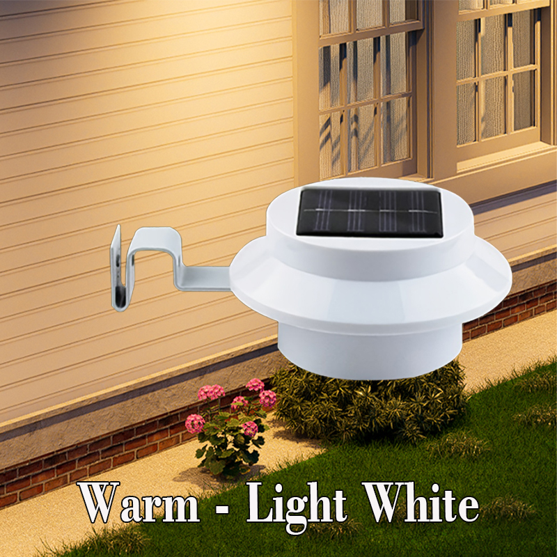 Solar Gutter Lights Outdoor Decorative LED Fence Lights,Lighting Railing,Exterior Wall,Deck,Garden Path,Backyard Sidewalk,Patios: changeable