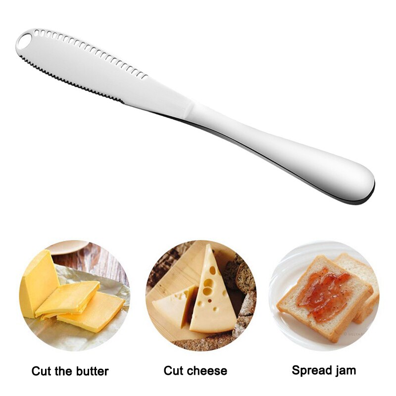 Stainless Steel Butter Spreader Cutter 3 in 1 Kitchen Gadgets Curler Butter Grater Multi-Function Butter Spreader HFing