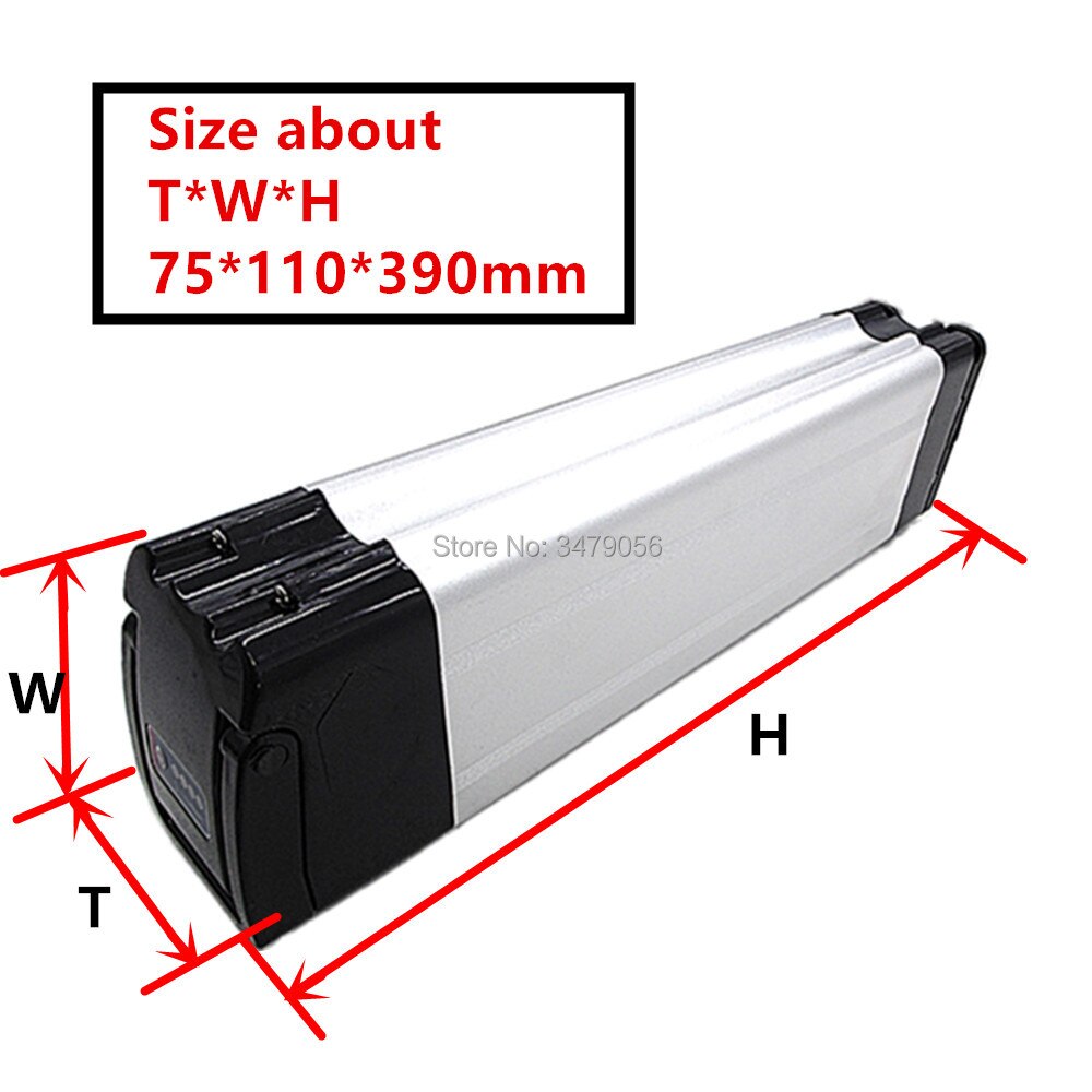 Bottom Port Discharge Plug 4pins Silver Fish Ebike Battery Box City Bike Fat Bike Folding Bike 24v 36v 48v Battery Case