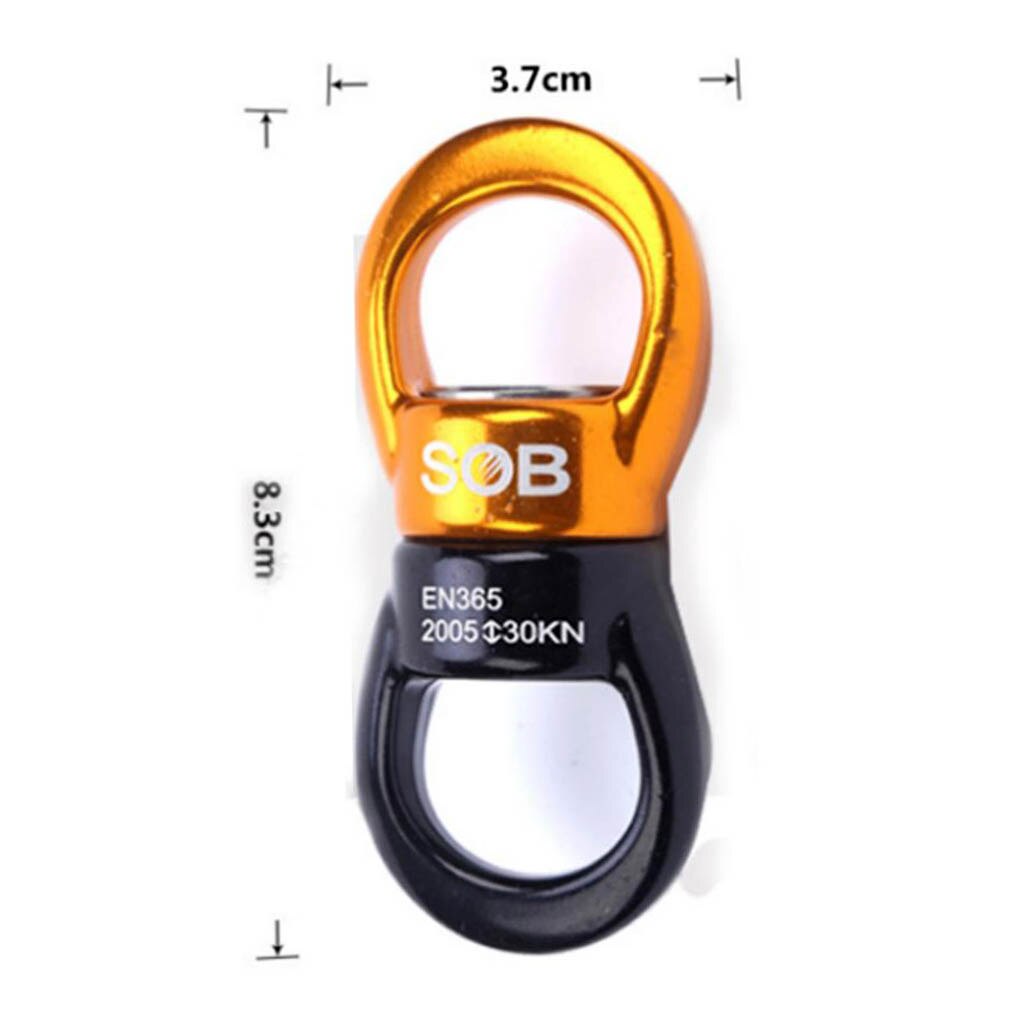 Safest Rotational Device Hanging Accessory（30KN）Swing Swivel Connector for Rock Climbing Mountaineering Rappelling Rescue