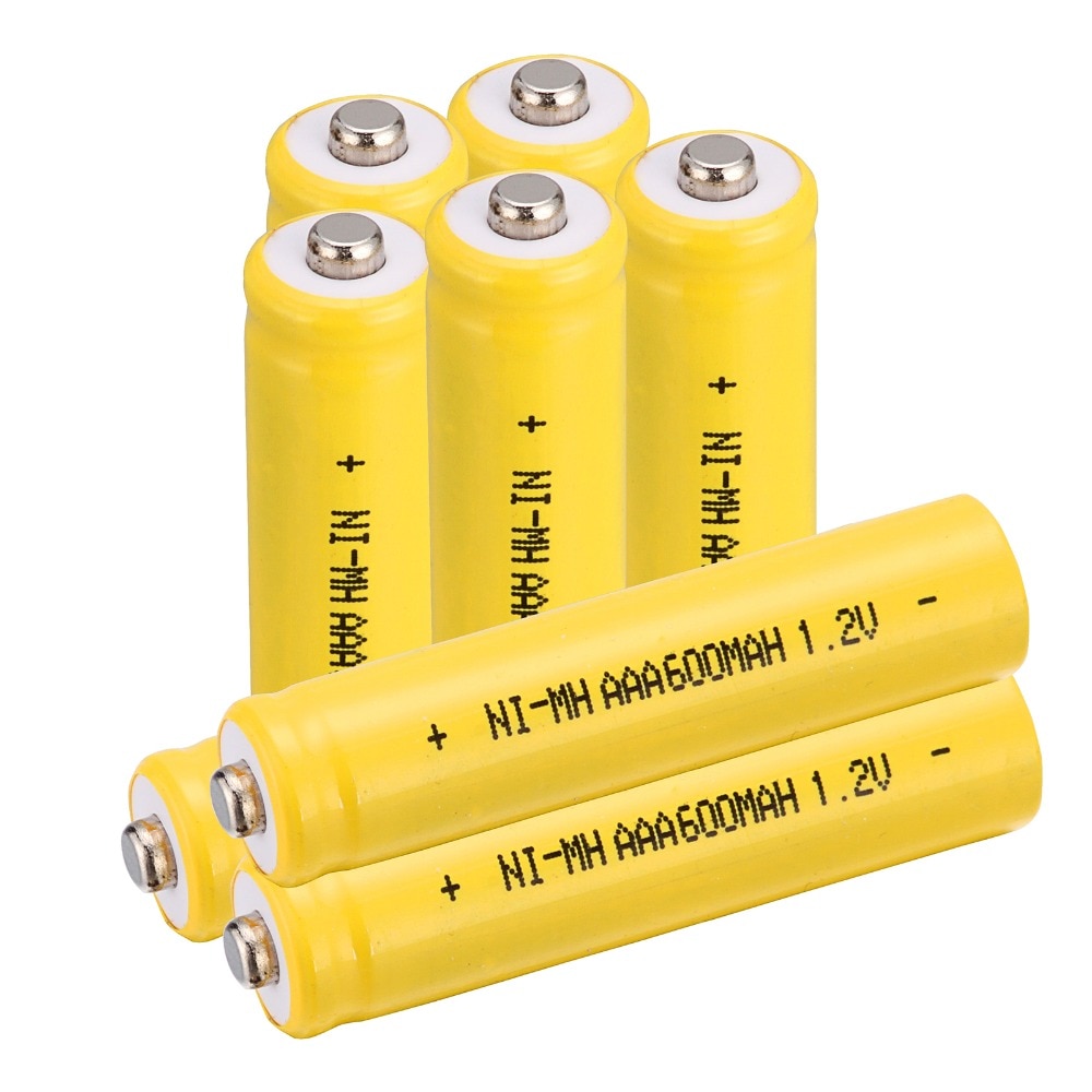 8 STKS Een SET 600 mah AAA 3A 1.2 V oplaadbare Ni batterij-Geel