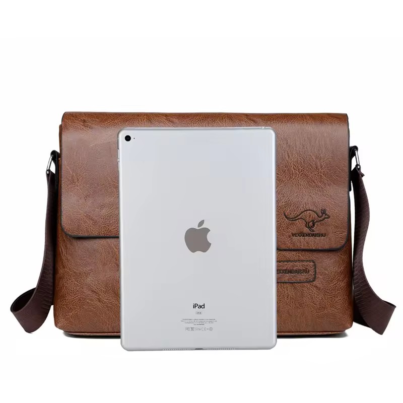 Luxe merk heren schoudertas voor ipad, leren zakelijke handtas, messenger bag voor heren, grote schoudertas voor heren, crossbodytas voor heren