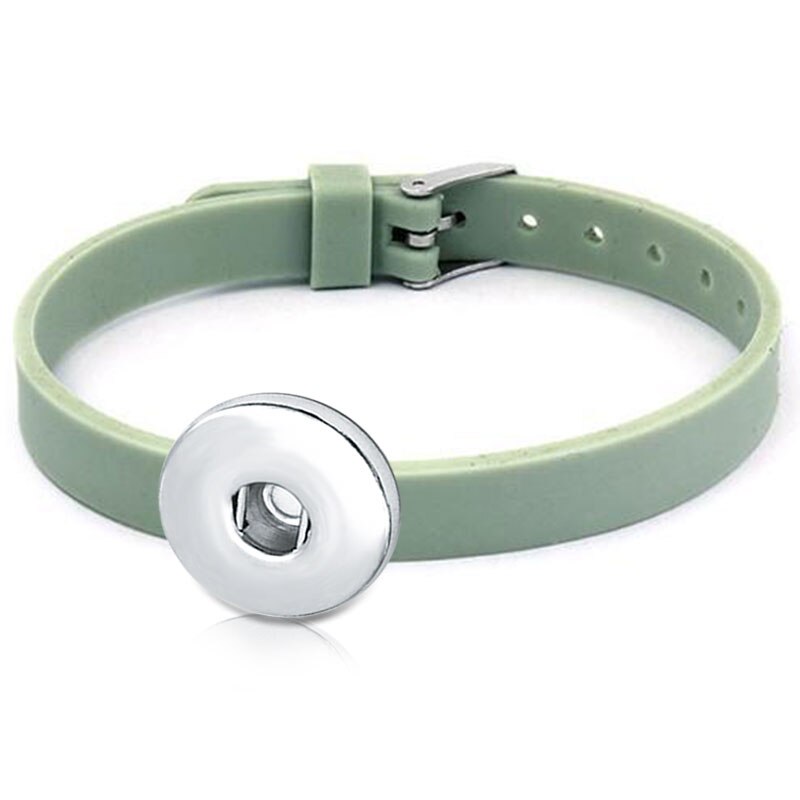 Gioielli fai-da-te colori caramelle bracciale in Silicone con bottone a pressione per donna ragazzi ragazze regalo BS2556: green2