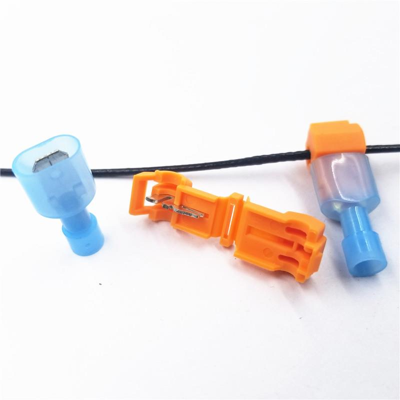 Kabel Quick Terminal Connector Bedrading Clip Kit 40Pcs Auto Crimp Splice Draad Lock: Oranje