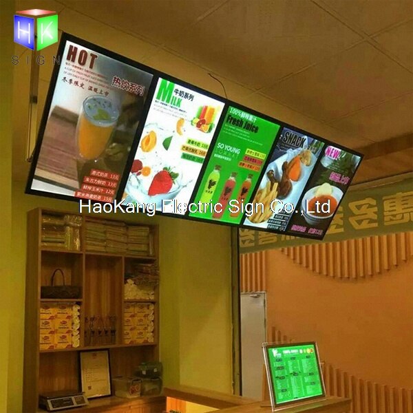 A3 Restaurant LED Menu Advertising Backlit Light Box Display