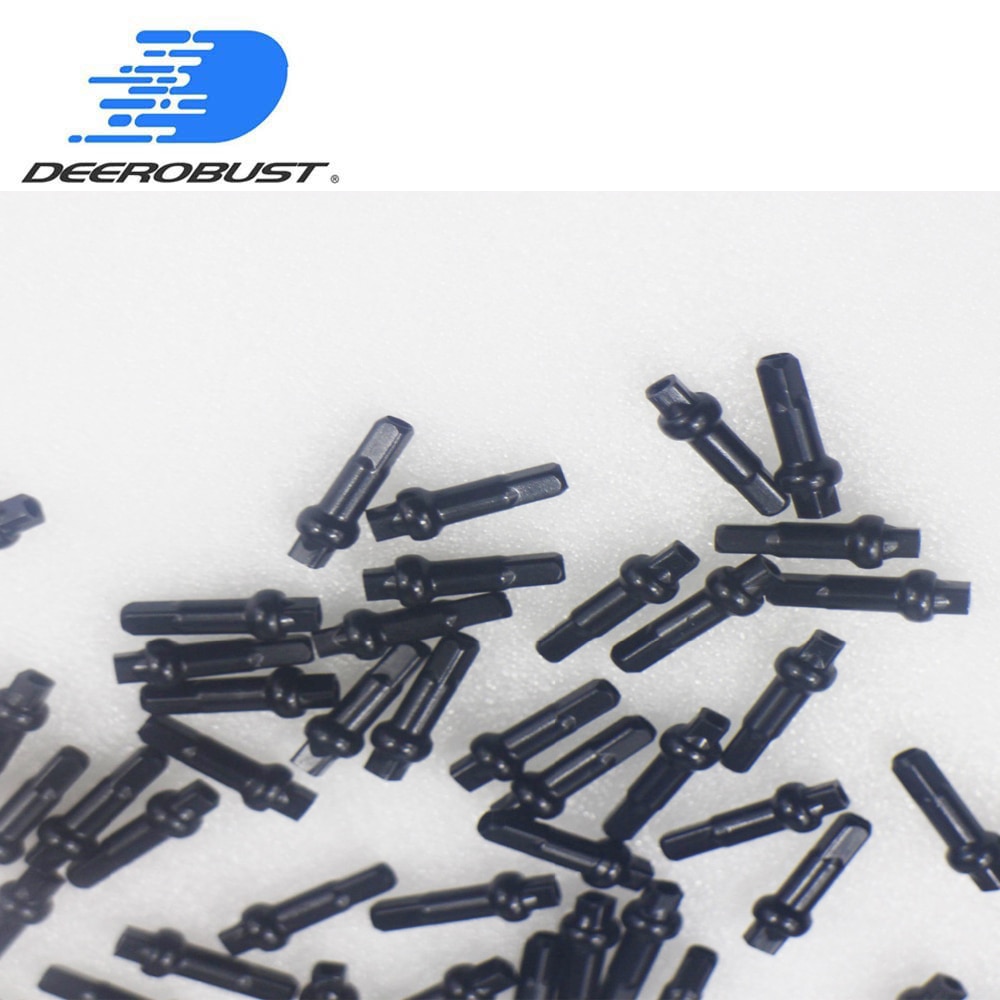 Pelare dsn nipplar i mässing eller aluminiumlegering dubbel fyrkantig svart 14 x 16 cykelekrar nippel för väg eller mtb 50 or 72 st/pack