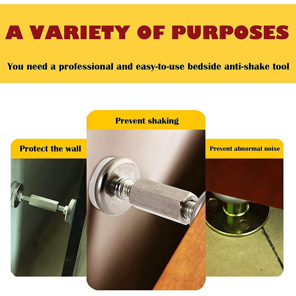 Adjustable Threaded Bed Frame Headboard Stoppers 30-120mm Bed Frame Anti-Shake Tool Hardware Fasteners Home Fixed Tool