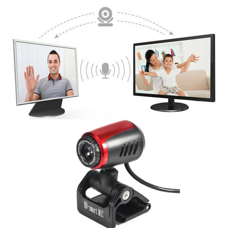 Laptop Camera Built-in Sound-Absorbing Microphone Webcam USB Web Cam Video Call Webcam With Clip for PC Desktop