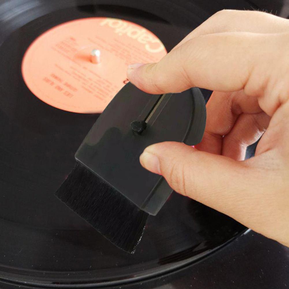 1pc reinigungsbürsten für plattenspieler, lp-player, schallplatten, antistatisch, halbkreisförmig, reiniger, staubentferner, zubehör