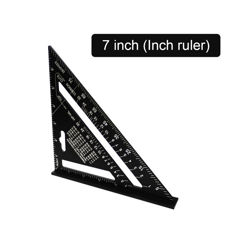 Triangle Protractor Aluminum Alloy Speed Square Measuring Ruler Miter For Framing Building Carpenter Woodworking Measuring Tools: E