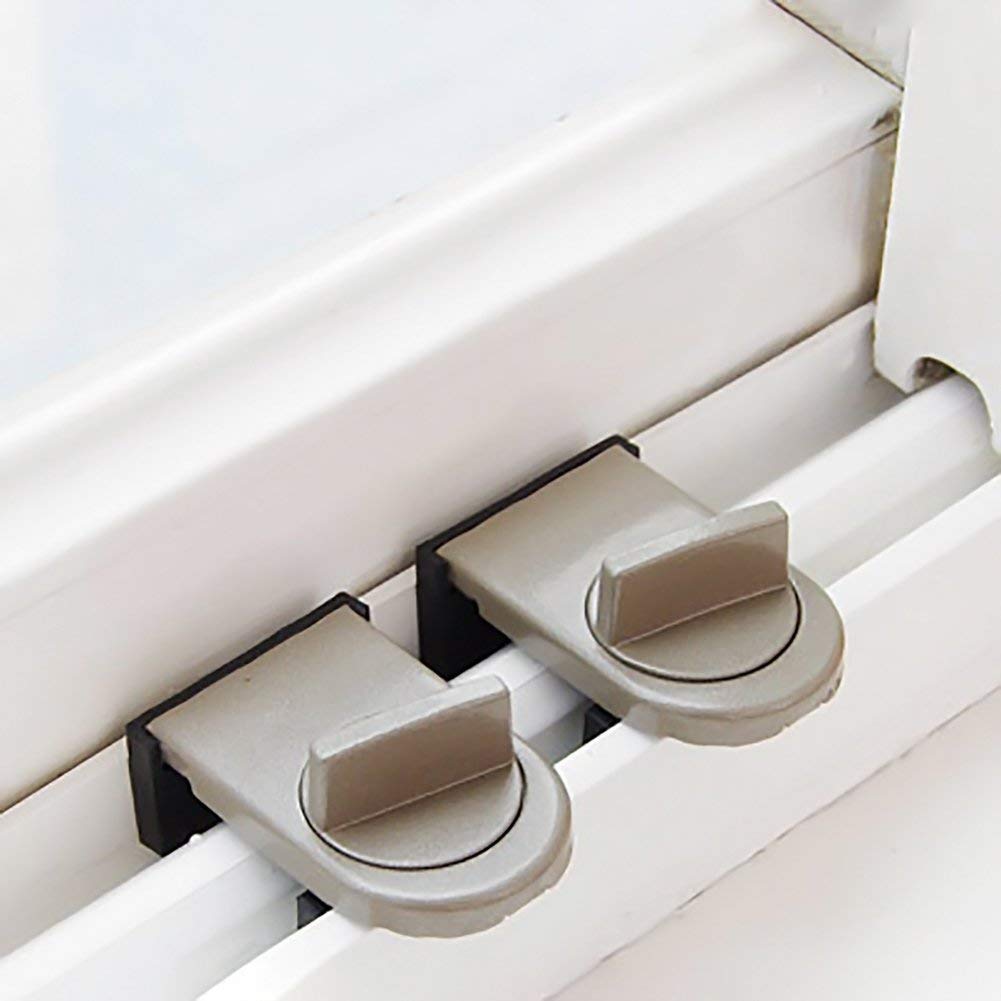 -2 Pcs Sliding Window Frame Stopper Cabinet Lock Belt Door Anti-Theft Lock Window Sliding Door Baby Child Child Protection