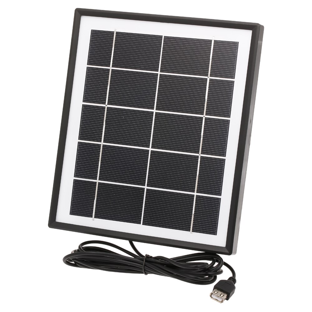 5W Solar Battery Charger Portable Monocrystalline Silicon Solar Panel USB Output for Mobile Phones Power Station