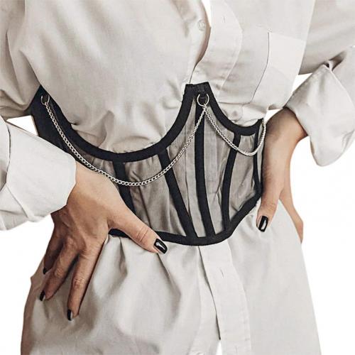 Corset Netto Garen Perspectief Ketting Decoratie Zichtbaar Elastische Riem Voor Jurk Riem Voor Vrouwen Dames: Default Title