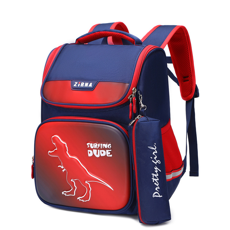 ZHIERNA 1-4 Klasse freundlicher Rucksack jungen mädchen Orthopädische Primäbetreffend schul Infantil Mochila freundlicher Schule Tasche Bleistift fallen: rot
