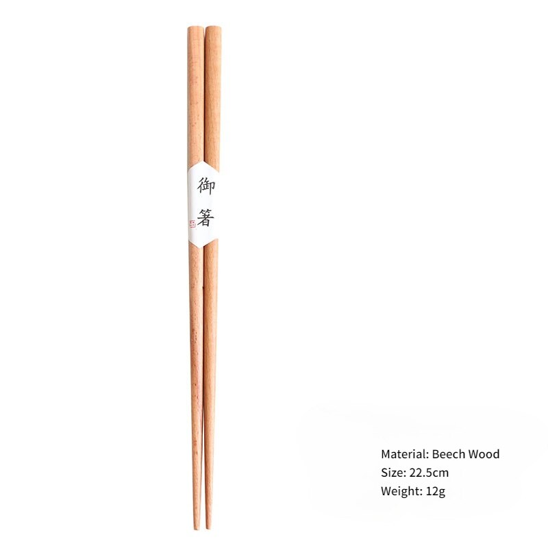 Japanese Sushi Wooden Sticks Chopsticks Set Natural Wood Kitchen Supplies: no thread